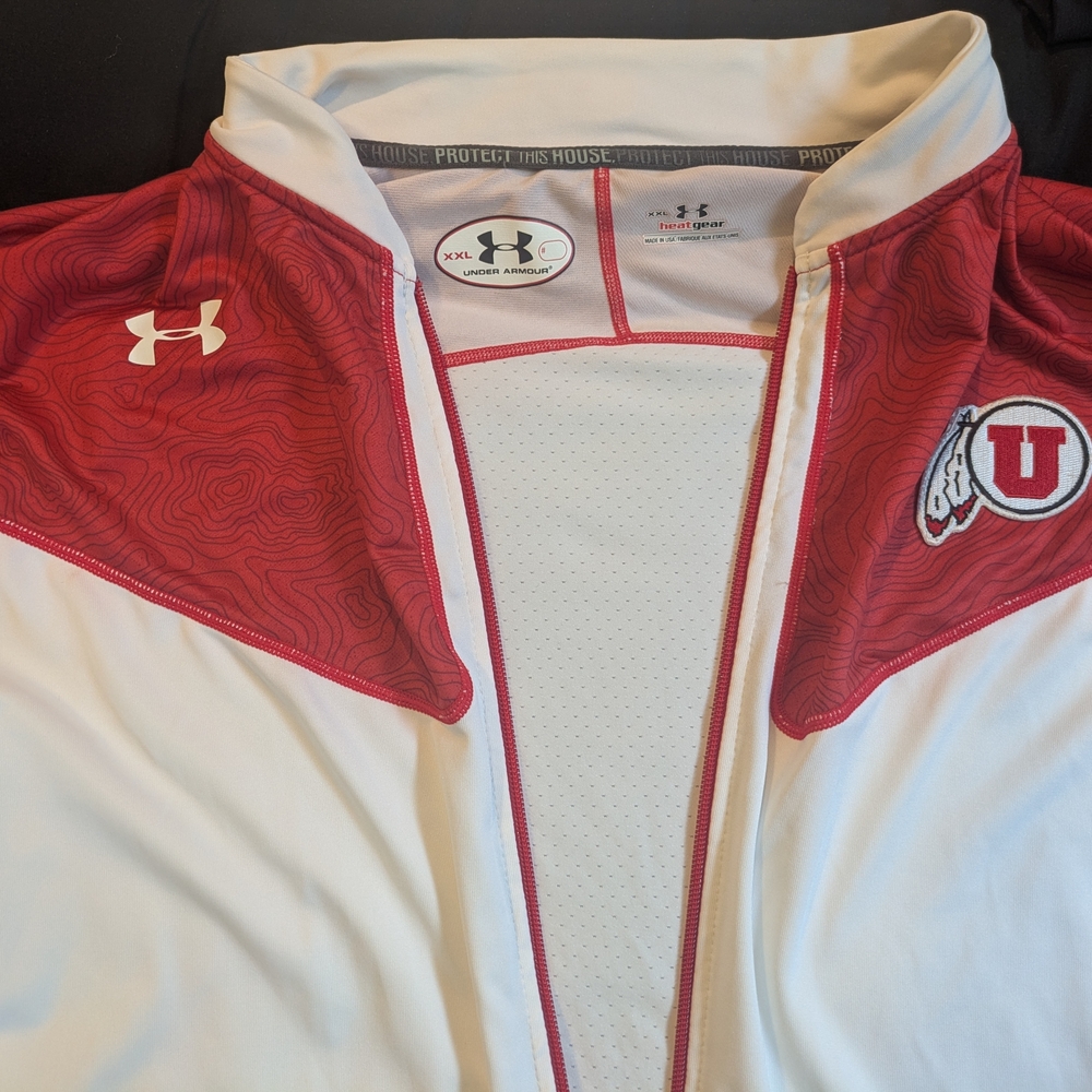 Under Armour Red and White Jacket